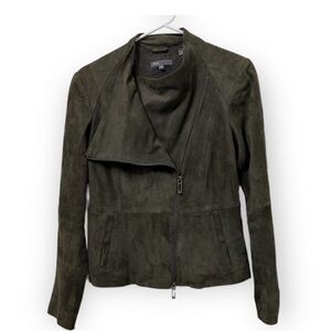 Vince - suede jacket. army green. XS